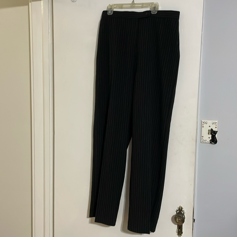 Briggs New York black pin stripped trouser size 10. NWOT